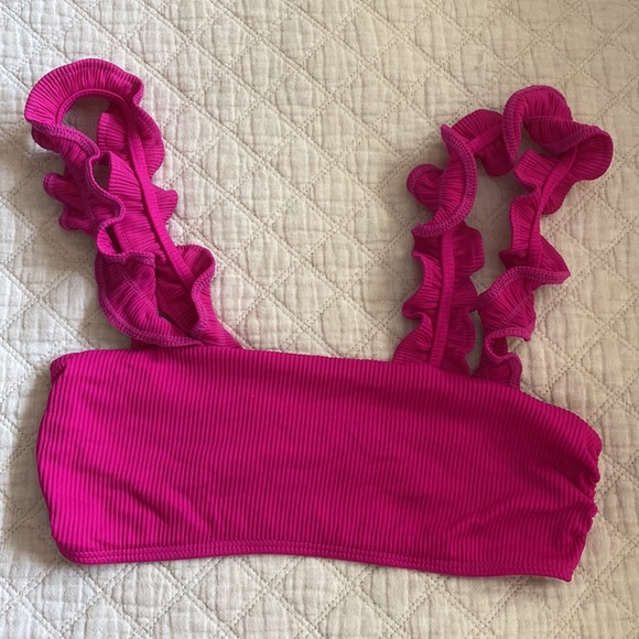Beach Riot Hot Pink High Waist Ruffle Bikini Set - Picture 5 of 6